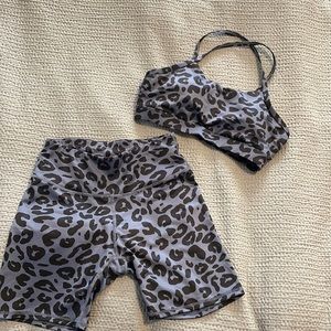 Matching biker short/ sports bra set